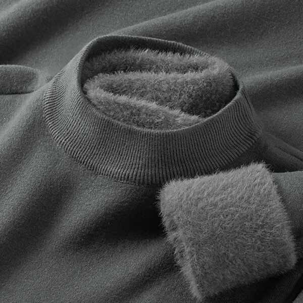 premium modal wool half turtleneck knit sweater for men â€“ soft, thick, and fleece lined winter pullover