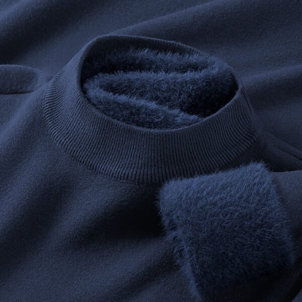 premium modal wool half turtleneck knit sweater for men â€“ soft, thick, and fleece lined winter pullover