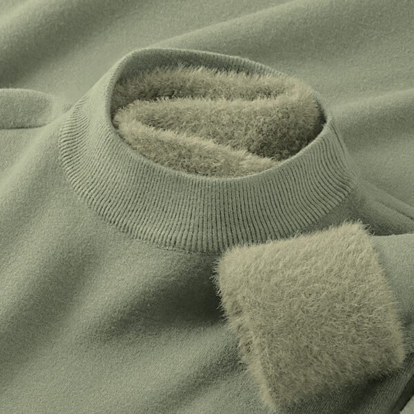 premium modal wool half turtleneck knit sweater for men â€“ soft, thick, and fleece lined winter pullover