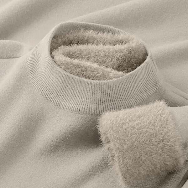 premium modal wool half turtleneck knit sweater for men â€“ soft, thick, and fleece lined winter pullover