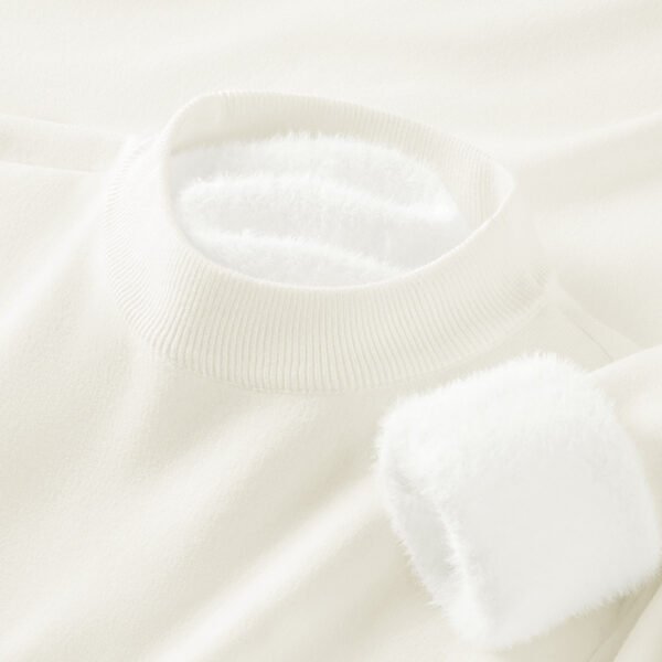 premium modal wool half turtleneck knit sweater for men â€“ soft, thick, and fleece lined winter pullover