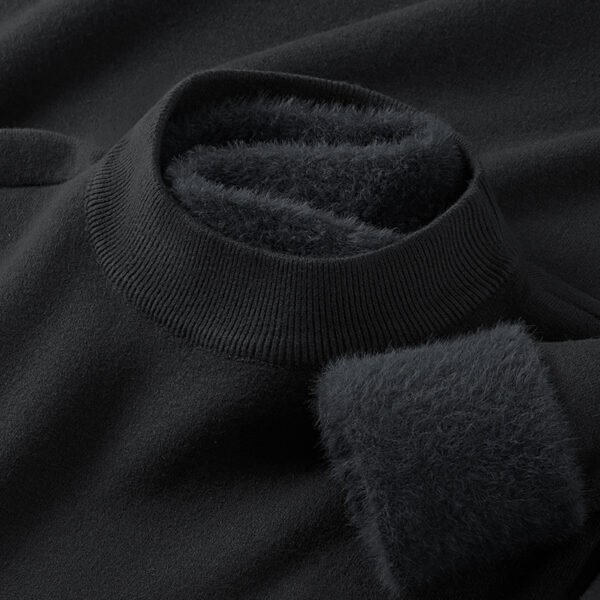 premium modal wool half turtleneck knit sweater for men â€“ soft, thick, and fleece lined winter pullover